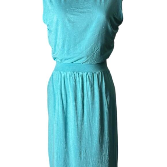 Athleta Santorini Cinch Midi Dress Women's Size XS Gulf Green Turquoise Blue - Picture 9 of 16
